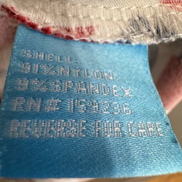 J. McLaughlin Durham Ruffle 3/4 Sleeve Top Catalina Cloth Gro Print Women's XL - Picture 8 of 8